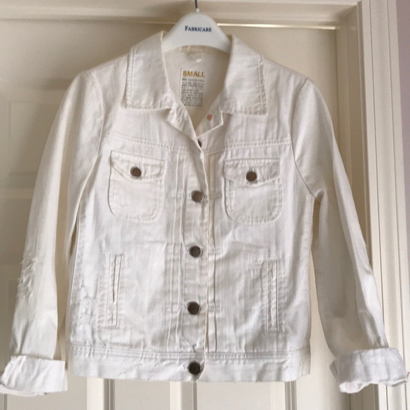 j crew white jean jacket